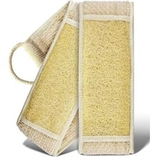 Aesco Doğal Kabak Lifi Sırt Kesesi –çift Taraflı Peeling Lifi, 70X11 Cm, Uzun Kulplu, Selülit Karşıtı, Rovin Kumaşlı, Cilt Temizleyici Yenileyici Canlandırıcı Etki, Hücre Yenileme,exfoliating Kese