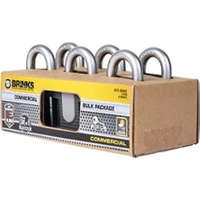 Aesco - 50 mm Ticari Lamine Çelik Anahtarlı Asma Kilit, 6'lı Paket - Bor Çelik Kelepçeli Katı Çelik Gövde