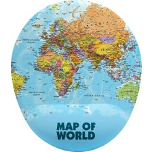 Aesco Renkli Dünya Haritası Bilek Destekli Mouse Pad