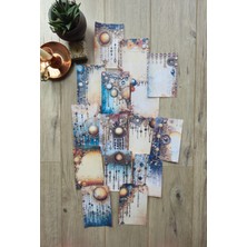 Kolbi Craft 15 Adet Otantik Karışık Boncuk Temalı Scrapbook Kağıt Seti Bullet Journal Dekupaj Kağıdı