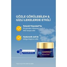 Aesco LUMINOUS630 Thiamidol Etkili Leke Karşıtı Cilt Serumu 30ML ve Gece Yüz Kremi 50ML, Hyaluronik Asit