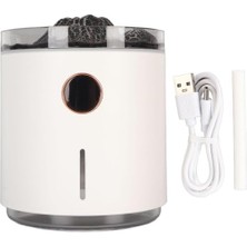 Aesco Volkanik Efektli Şarjlı Hava Nemlendirici Yatak Odası Oturma Odası Için Akıllı Aromaterapi Mist Difüzör, Simüle Alev Şekli, Görsel Büyü