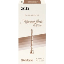 D'addario RMLP5BCL250 Mitchell Lurie Premium Bb Klarnet Kamışı No: 2.5 (Orta Seviye/eğitim) - 5'li Paket | Eğitim Için Ideal Esneklik ve Üstün Malzeme Kalitesi