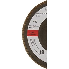 Aesco - 115 mm 40 Kum Standard Seri Alox Flap Disk, Gri