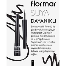 Aesco Suya Dayanıklı Parlak Dipliner Siyah Waterproof Dipliner 001 Black