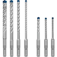 Aesco Professional 7 Parça Expert Sds Plus-7x Kırıcı Delici Delme Uçları (Yumuşak Taş, Sert Taş,, Donatılı Beton, Bina Bloku, Ø 5-12 Mm, Aksesuar Kırıcı Delici)