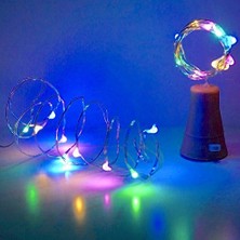 Aesco 6'lı Paket Güneş Enerjili Şarap Şişesi Işıkları, 20 LED Su Geçirmez Bakır Mantar Güneş Işığı Düğün,, Dış Mekan, Tatil, Bahçe,, Yol Dekoru Için (Renkli)