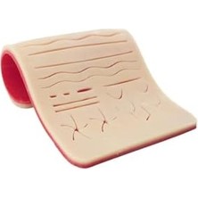 Aesco Edulaparoskopi Silikon Dikiş Pedi 19X9 cm 7 mm Küçük Boy Eğitim Matı Simülasyon Amaçlı Dikiş Pedi
