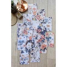 Kolbi Craft 15 Adet Eskitme Vintage Çiçek Temalı Scrapbook Kağıt Seti Bullet Journal Dekupaj Kağıdı