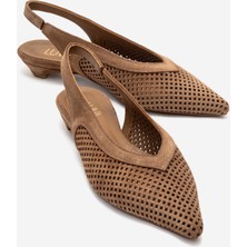 Luvi Lıeve Toprak Süet Hakiki Deri Kadın Alçak Topuklu Ayakkabı