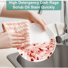 Aesco | Yumuşak Doku | Puf Bez | Süper Emici Sihirli Mutfak, Bulaşık Tezgah Bezi | X3 Adet - Zikzak Desen