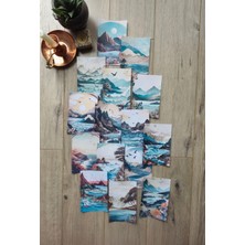 Kolbi Craft 15 Adet Manzara Temalı Scrapbook Kağıt Seti Bullet Journal Dekupaj Kağıdı