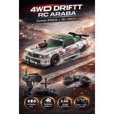 Trendzone Uzaktan Kumandalı Full Fonksiyon Şarjlı Işıklı Buhar Atan Drift Atan 4x4 18 Km/h Yapan Rc Yarış Arabası 28CM