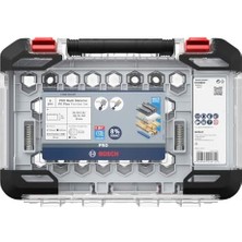 Aesco 9 x Pro Multi Material Power Plus Delik Açma Testeresi Seti, Şeffaf Kılıf (Yumuşak Ahşap, Alçıpan Duvar Için, Çap 20 – 64 Mm, Profesyonel Aksesuar, Matkap/tornavida)