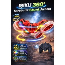 Trendzone Uzaktan Kumandalı Full Fonksiyon Şarjlı LED Işıklı Buhar Atan 360° Dönen Drift Atan Stunt Spin RC Araba