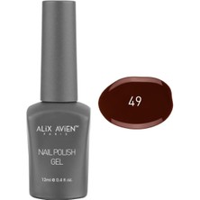 Aesco Uv Kalıcı Çikolata Kahverengi Jel Oje 49 - Gel Polish - 12 ml