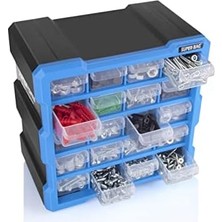 Aesco Super Bag Mono Blok Çekmece Seti 20'li Organizer Seti Monoblok Çekmece Vida Dübel Kutusu Takı Kutusu ASR6006