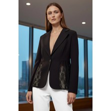 Gülseli Kadın Güpürlü Iç Astarlı Ceket P-00020408