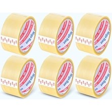 Aesco 45 mm x 40 mt Şeffaf Koli Bandı Hotmelt Red 6 Adet
