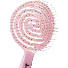 Aesco Pro 3D Flexi Kontrol Açma Tarama Saç Fırçası Pembe - 40