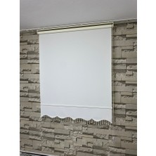 Perdeciniz Mat Stor Perde - Güneşlik Perde - Kaliteli Kumaş Kalın Kumaş(Etek Boncuklu) Enxboy