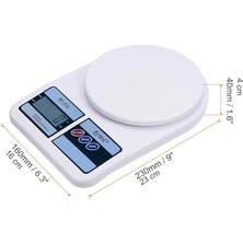 Aesco Bydiz Terazi BY-010 Dijital Mutfak Terazisi - Mutfak Tartısı - Dara Alma Özellikli, LCD Ekran, Otomatik Kapanma Özelliği - 10 kg Kapasitesi 1 gr Hassasiyetli Dijital Mutfak Tartısı