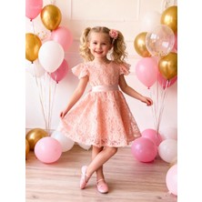 Lunas Tekstil Danteli Kız Çocuk Elbisesi