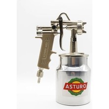 Aesco Havalı Boya Tabancası, G70, Depolu, Ayarlanabilir Püskürtme Deseni, Profesyonel Boyama, Metal Gövde, 1,8 mm Paslanmaz Nozul ve Iğne, Kompresör Uyumlu, Italyan, Iso 9001, 1000 cc