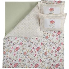 Aesco Soley | Leticia |%100 Pamuklu Çift Kişilik Nevresim Takımı Yeşil