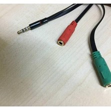 Aesco Kulaklık Mikrofon Ayırıcı Aparat 3.5mm Headphone Mic Audio 1 Erke