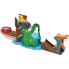 Aesco Trucks Renk Değiştiren Araçlar Timsahtan Kaçış Oyun Seti, 4 Yaş ve Üzeri, HGV14