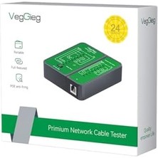 Aesco RJ11 Uyumlu Cat6 Cat7 Cat8 Poe Destekli Network Ethernet Test Cihazı