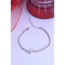INNUENDO JEWELRY 925 Ayar Gümüş Taşlı Kelebek Bileklik