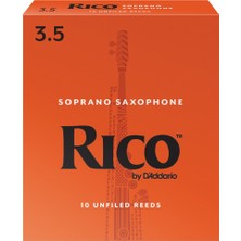 D'addario RIA1035 Rico Orange Box Soprano Saksafon Kamışı No: 3.5 (Ileri Seviye/eğitim) - 10'lu Paket | Güçlü Hava Desteği Gerektiren Kararlı Ses Yapısı