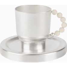 Natalia Criado Perlina Italyan Tasarımı, Gümüş Kaplama Fincan ve Tabak Seti