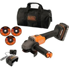 Aesco BCG6L8D1S-QW, 18V 2 Ah 115MM Kablosuz Açılı Taşlama Makinesi