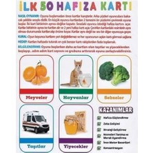 Aesco Oyuncak Minik Bebeğimin Ilk 50 Hafıza Kartları Zeka Kartı Kart Eğitici El Göz Koordinasyonu