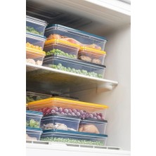 Aesco 4 Adet Buzdolabı Organizeri, Buzdolabı Için Çok Amaçlı Saklama Kabı, Fresh Box, Şeffaf ve Ayarlanabilir, Gıdaları Taze Tutma Özelliği, Mutfak Düzenleyici (2400 Ml)