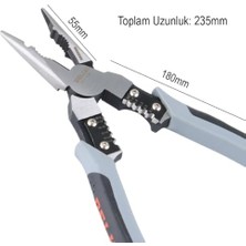 Aesco Monte Lua Karga Burun, Terminal Sıkıştırma, Kablo Soyacı,, (4ın1 Fonksiyonlu),
