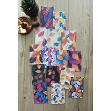 Kolbi Craft 15 Adet Renkli Yaprak Scrapbook Kağıt Seti Bullet Journal Dekupaj Kağıdı