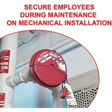 Aesco S410RED M/kilit Kilitleme Asma Kilit - Kırmızı