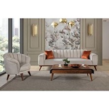 Perla Sofa Velar Yataklı Koltuk Takımı Babyface Krem