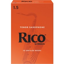 D'addario RKA1015 Rico Orange Box Tenor Saksafon Kamışı No: 1.5 (Başlangıç/eğitim) - 10'lu Paket | Çok Yumuşak Yapı, Yeni Başlayanlar Için Ideal Esneklik