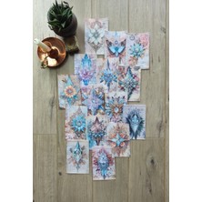 Kolbi Craft 15 Adet Vintage Kristal  Çiçek Temalı Scrapbook Kağıt Seti Bullet Journal Dekupaj Kağıdı