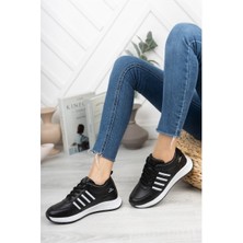 Infinite8 Infinite Kadın Erkek Günlük Genç Sneaker, Ortopedikyürüyüş Ayakkabısı Siyah