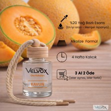 Velvox Kavun Oto Kokusu 8 ml Yağ Bazlı Uzun Süre Kalıcı Askılı Araç Kokusu