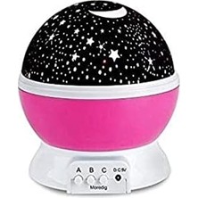 Aesco Dönen Star Renkli Yıldızlı Gökyüzü Projeksiyon Gece Lambası