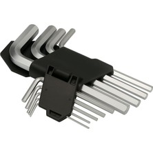 Aesco Rain 9 Parça Altıgen Alyen Anahtar Seti – Farklı Boyutlarda Hex Takım | Bisiklet, Mobilya, Makine Montajı ve El Aletleri Kullanımı Için Uygun | Ergonomik L Tipi Anahtar Seti