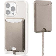 Aesco Ciel By Için Magsafe Özellikli Kartlı Manyetik Cüzdan Kajuk Mag Cream - AFA05260