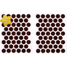 mobilyap 100 Adet - Abanoz Yapışkanlı Yapıştırma Vida Tapası Tıpası 14 mm Vida Kapatıcı Kapağı